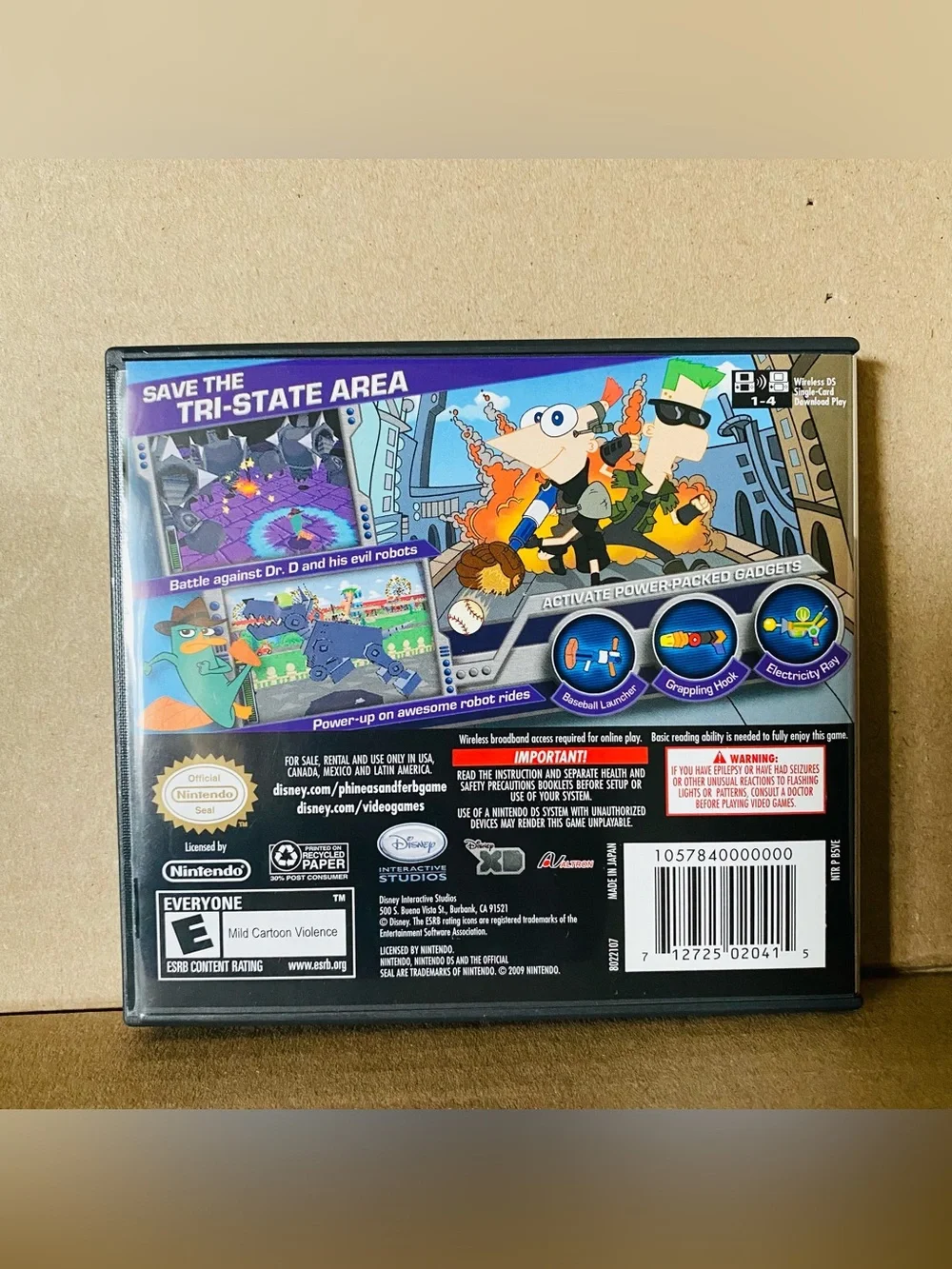 Nintendo Phineas/Ferb Across the 2nd Dimension EUC includes box, game, pamphlet